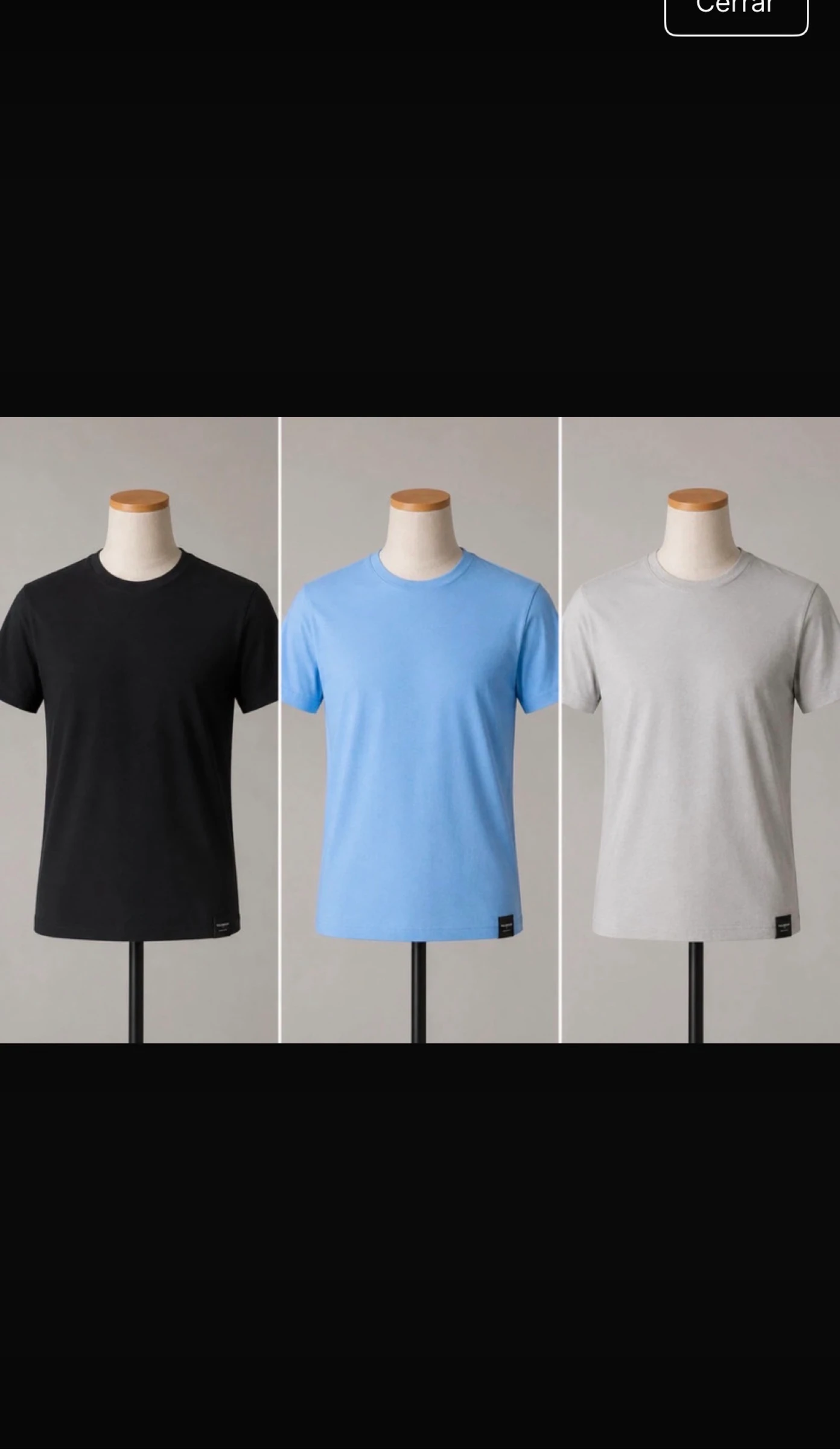 Lote de 3 camisetas básicas Pull&Bear para hombre